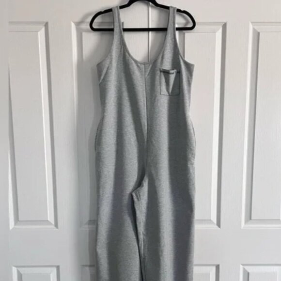 Savage x Fenty Gray Xssential Relaxed Wide Leg Lounge Jumpsuit Size 12-14 - Picture 2 of 8